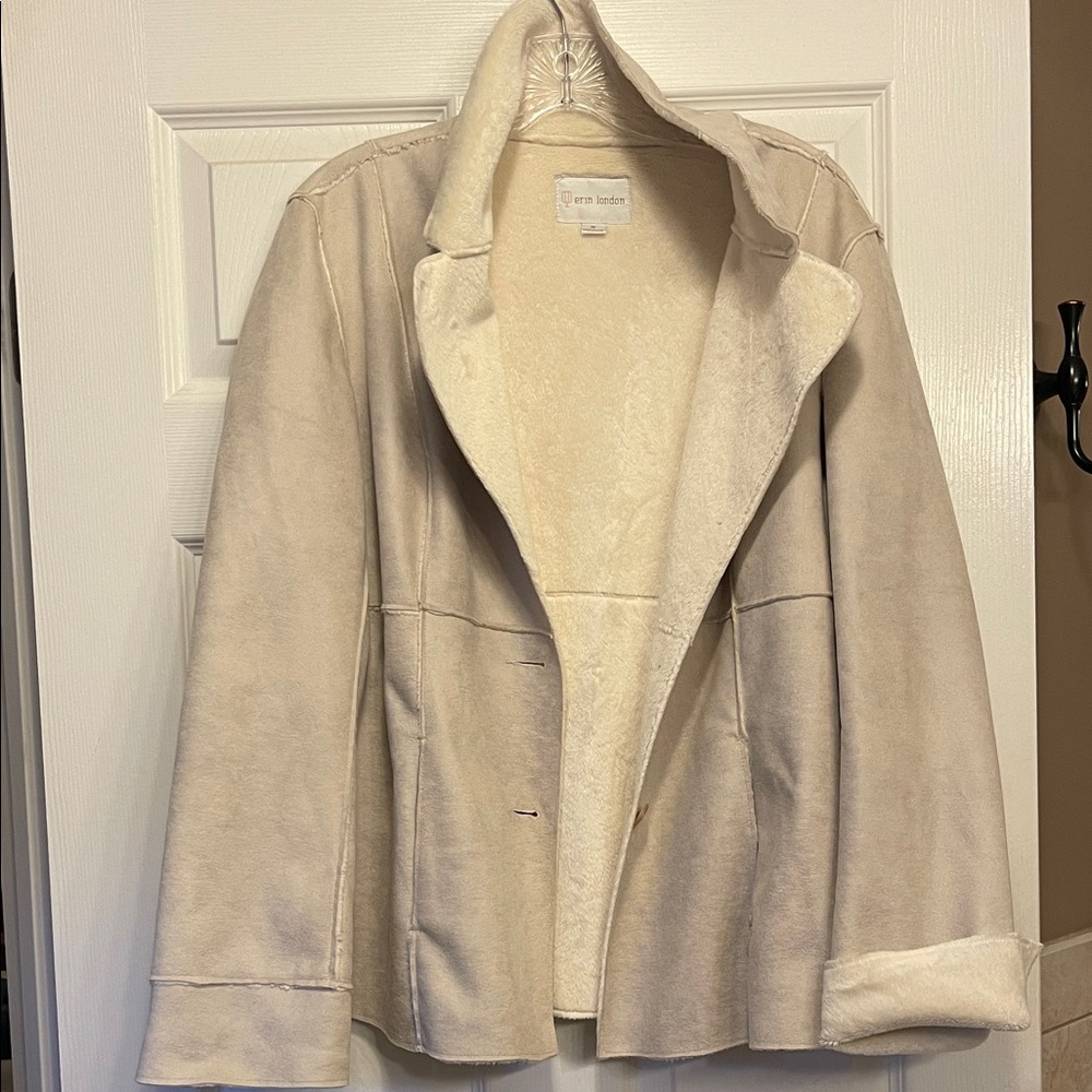 Erin London Cream Teddy Jacket